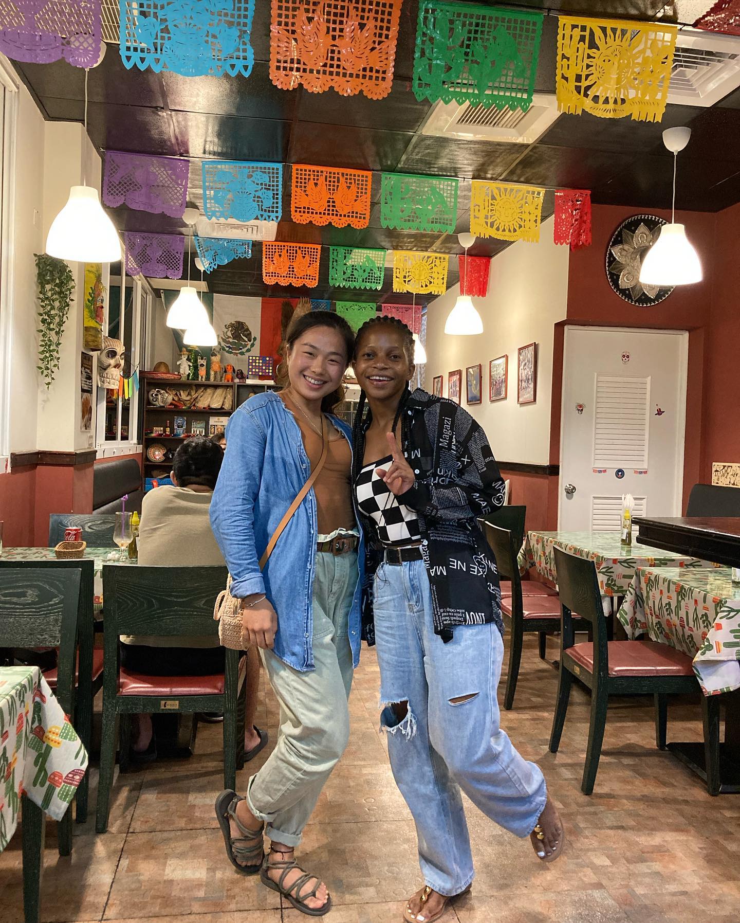 Friends enjoying food at Don Burrito