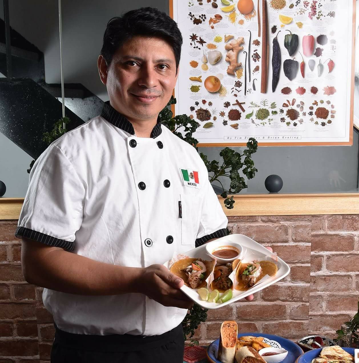 Chef welcoming guests